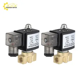 Pr843246e01 Premium Motoring 2pcs 1/4 Inch Npt 110-120v Air Suspension Valve Solenoid Brass Electric N/c