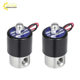 Pr843252e01 Premium Motoring 2 Solid 1/4 Inch Npt 12v Air Ride Suspension Valve Solenoid Electric Stainless Steel