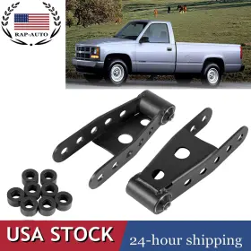 Raqp0020800 Ra-auto 2 Inch -3 Rear Drop Lowering Shackle Kit For 07-18 Chevy Silverado Sierra 1500 Truck Raqp0020800 Ra-auto 2 Inch -3 Rear Drop Lowering Shackle Kit For 07-18 Chevy Silverado Sierra 1500 Truck