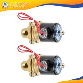 Re829116f01 Refast-autoparts 3/8 Inch Npt Set 2 Air Ride Suspension Valve Brass Electric Solenoid For Train Horn #2