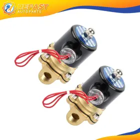 Re829116f01 Refast-autoparts 3/8 Inch Npt Set 2 Air Ride Suspension Valve Brass Electric Solenoid For Train Horn #3