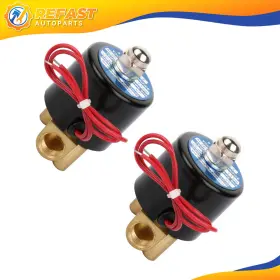 Re829119f01 Refast-autoparts 1/4 Inch Npt Set 2 Air Ride Suspension Valve Brass Electric Solenoid For Train Horn #3