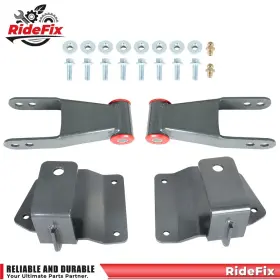 Rf5100255 Ridefix 4 Inch Drop Kit Rear Shackles And Hangers For Gmc Sierra Chevy Silverado 1999-05 2006