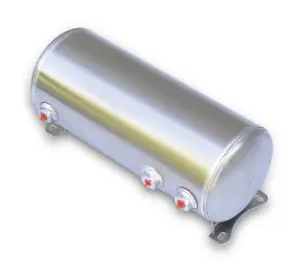 31913100 Ridetech For Air Tank 3 Gallon Aluminum With 2- 1/4in Ports And 1- 1/8in Port