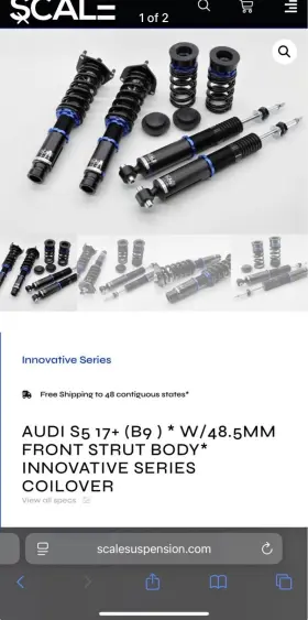 Au40-is Scale Suspension B9/b9.5 Audi S4/s5 Coilovers Innovative Series