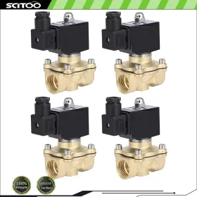 Cb843238s01 Scitoo 4pcs 3/4 Inch Npt 220-240v Air Ride Suspension Valve Brass Electric Solenoid N/c