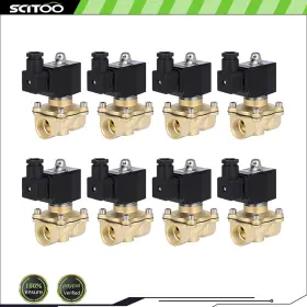 Cb843245s01 Scitoo 8pcs 3/4 Inch Npt 24v Air Ride Suspension Valve Brass Electric Solenoid N/c