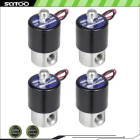 Cb843253s01 Scitoo 4 Solid 1/4 Inch Npt Air Ride Suspension Valve Electric Solenoid Stainless Steel 12v