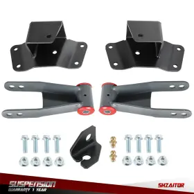 Ie1123707es Shzaitor 4 Inch Rear Drop Kit Shackles Hangers For Chevy Silverado Gmc 1500 Truck 88-98 #2