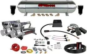 K580c2-57araw-sv8cmc1-wk-hf Slam Specialties Airmaxxx Sv8c 4 Corner Air Ride Kit With Chrome Dual 580 Compressors Tank And Controller