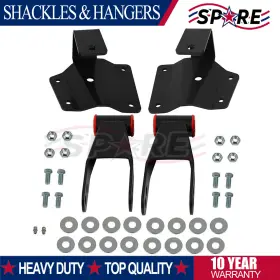 Dropkcv1s0001 Spare 4ftft Rear Shackles And Hangers Drop Kit For 99-03 04-06 Chevy Silverado Gmc Sierra
