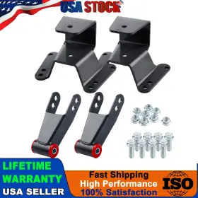 11026001ya-fba Sparkwhiz 4 Inch Rear Drop Lowering Hanger Shackle Kit For 73-87 Chevrolet Gmc C10 2wd Pickup