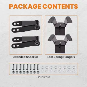 5686361 Sparkwhiz 4 Inch Drop Lowering Kit Rear Spring Shackles Hanger For Chevy Gmc C10 1973-87 #3