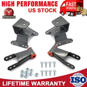 5686361 Sparkwhiz 4 Inch Drop Lowering Kit Rear Spring Shackles Hanger For Chevy Gmc C10 1973-87