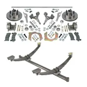 9103950-4 Speedway Motors 50 Inch Gasser Fits Chevy Axle/spindle/brake Kit 5 On 4-1/2 Ford Pattern