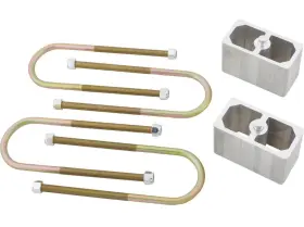 Speedway Motors 91043810 Universal Leaf Spring Lowering Block Kit 3 Inch Drop With U-bolts And Hardware