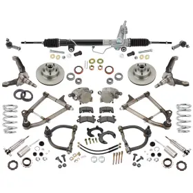 9109709 Speedway Motors Fits Mustang Ii Ifs Drop Spindles 600 Coilovers Power Rack 4-3/4