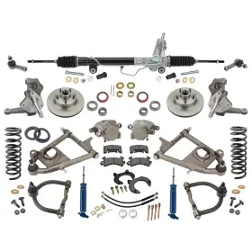 9109712 Speedway Motors Fits Mustang Ii Ifs Drop Spindles 375 Coilovers Manual Rack 4-1/2