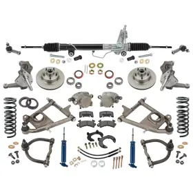 9109713 Speedway Motors Fits Mustang Ii Ifs Drop Spindles 375 Coilovers Power Rack 4-1/2