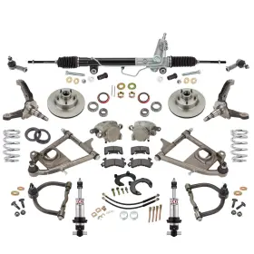 9109717 Speedway Motors Ifs Drop Spindles 600 Coilovers Power Rack 4-1/2 For Mustang Ii