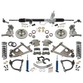 9109718 Speedway Motors For Mustang Ii Ifs Drop Spindles 700 Coilovers Manual Rack 4-1/2