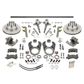 4-cros-pln Speedway Motors 9133902-4 3/4-cros-pln Fits Ford Front 48 Axle Steering And Brake Kit 5 On 4.75 Cross Steer-plain