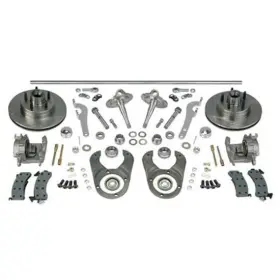 2-trad-chr Speedway Motors 9133906-4 1/2-trad-chr Chrome Traditional Steering And Brake Kit Fits 1937-1948 Ford Axle