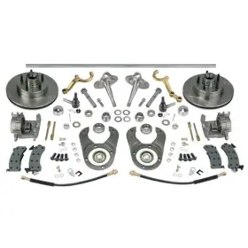 9133946-4 Speedway Motors 3/4-pln Plain Steering/brake Kit-spindles/dropped Arms-fits Ford 46 Axle 5 On 4.75