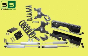 Spindle-source 293576908936 4/6 Inch Drop Kit Shocks Notch For 88-91 Chevy Gmc C1500 1 Rotors V6 Standard Cab