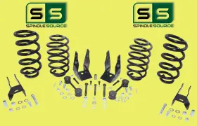 Spindle-source 294134139591 3 Inch /5 Drop Fr/rr Coils Rr Bracket Exten Airrods For 2007-2014 Chevy Gmc Suv