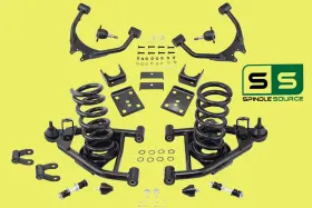 Dk-ca8898-4-5-v6 Spindle-source 4 Inch / 5 Control Arm Drop Lowering Kit For 1988 - 1998 Chevy Gmc C1500 V6