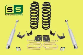 Dk-fd0408-3-5-v8-sh Spindle-source 3 Inch / 5 Drop Kit Coil Springs Shackles Shocks For 04 - 08 Ford F-150 V8