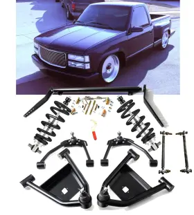 Stf29-2300220 Stone Fab Stf54 Stf60 C1500 88-98 Drop Tubular Upper And Lower Control Arms Swaybar Adjustable Coilovers