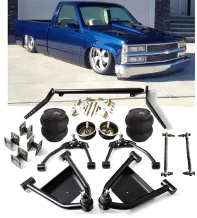 Stf29 Stone Fab C1500 88-98 Tubular Upper And Lower Control Air Arms Mounts Swaybar Ss7 Bags