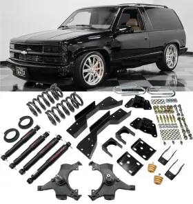 Se2dr4555nd Street Edge Chevrolet Tahoe 2dr 2wd 1995-1999 4 Inch Front 5 Rear Lowering Drop Kit With Shocks