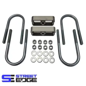 Se711007 Street Edge Usa -1 Inch Rear Lowering Block Kit Fits Many Vehicles - 2 Degree Angle