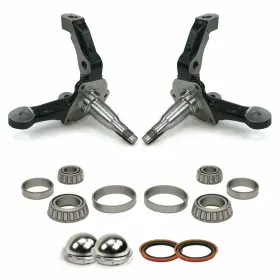 Zhs7f055 Suspension Pros Stock Height Mustang Ii And Pinto Spindles With Bearings Seals Dust Caps