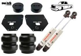 Airbra6387c10f Switch Suspension C-10 1963-1987 Front Brackets With Ridetech Hq Adjustable Shocks And Ss-7 Bags