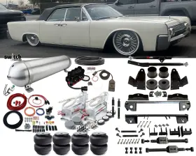 Swiamk-12c444 Switch Suspension Continental 1964-1969 Front Bags And Rear Triangulated 4 Link Kit With Airmanagement
