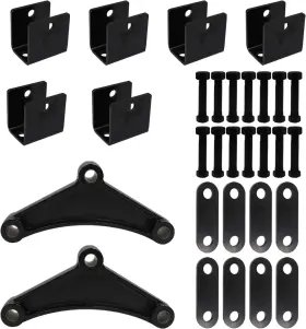 Kingot00749 Telfair Trailer Shackle Kit Complete Leaf Spring Hanger For Tandem Axle