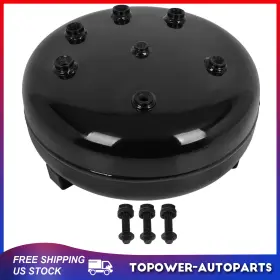 Tp175126pt01 Topower 4 Gallon Air Tank Steel Pancake 8 Ports For Ride Suspension Or Train Horn