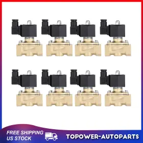 Tr843230s01 Topower 8pcs 1 Inch Npt Electric Solenoid Air Ride Suspension Valve 110v-120v Brass N/c #2
