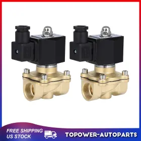 Tr843234s01 Topower 2pcs 3/4 Inch Npt Air Ride Suspension Valve Electric Solenoid 110-120v Brass N/c