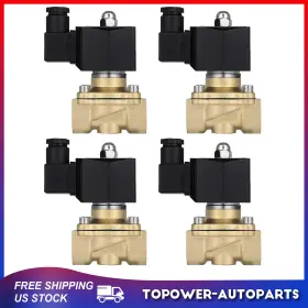 Tr843235s01 Topower 4pcs 3/4 Inch Npt Brass Electric Solenoid 110-120v Air Ride Suspension Valve N/c #2