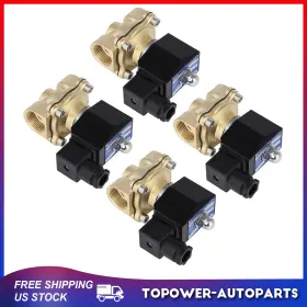 Tr843235s01 Topower 4pcs 3/4 Inch Npt Brass Electric Solenoid 110-120v Air Ride Suspension Valve N/c #3