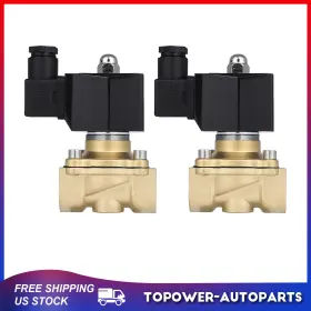 Tr843243s01 Topower 2pcs 3/4 Inch Npt Brass Electric Solenoid 24volt Air Ride Suspension Valve N/c #2
