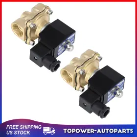 Tr843243s01 Topower 2pcs 3/4 Inch Npt Brass Electric Solenoid 24volt Air Ride Suspension Valve N/c #3