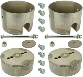 01-1057r Universal Air 2005-2010 Dodge Magnum Rear Bag Brackets Complete Bolt On Design Ride
