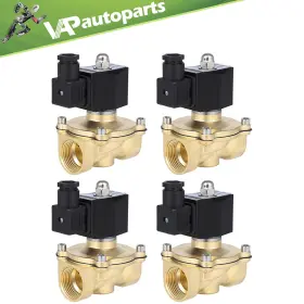 Va843232p01 Vap-autoparts 4x 1 Inch Npt 12v Air Suspension Valve Solenoid Brass Electric N/c For Horn