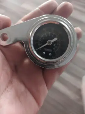 90085 Viair Harley Single Needle 1.5 Inch Dia Air Gauge 160 Psi Ride With Mount